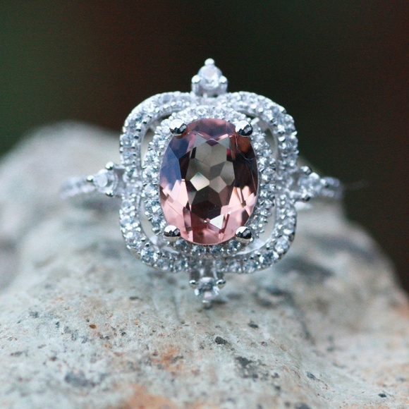 Handmade Color Change Diaspore Ring Sterling Silver 925, Statement Ring - Picture 6 of 9